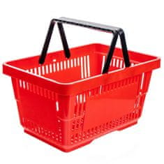 Nakupovalna košara V-22 cm D-30 cm G-43 cm Prostornina 22 l rdeča (komplet 10 kosov) N