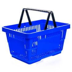 Nakupovalna košara V-22 cm D-30 cm G-43 cm Prostornina 22 l modra (komplet 10 kosov) N