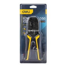 Deli Tools Klešče za stiskanje UTP konektorjev 4/6/8P RJ45/RJ14/RJ12/RJ9