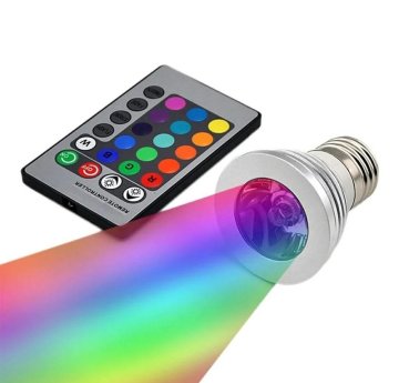 aptel RGB LED reflektorska žarnica 3W E27 + daljinski upravljalnik