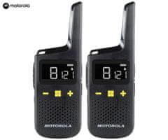 Motorola XT185 walkie talkie komplet, 2-KIT, PMR446, do 8km, IP54, črn + dodatki