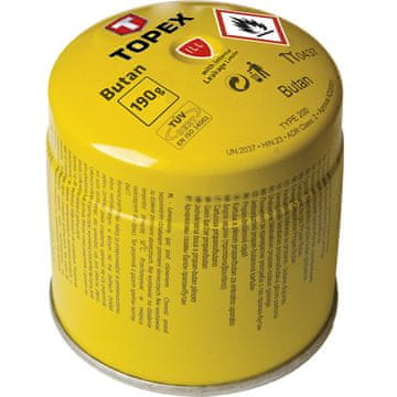 slomart Plinski vložek TOPEX Butan, 190 g, z varnostnim ventilom