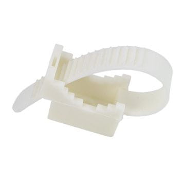 shumee Držalo za kabelske vezice UP-22 (100 kosov) belo