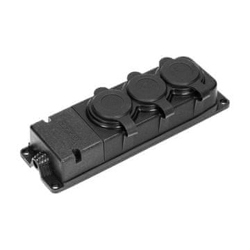 shumee Gumijasta vtičnica 3x2P+Z, 16A, 230V OR-AE-13166(GS) schuko