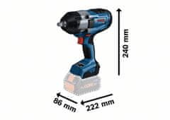 Bosch AKUMULATORSKI UDARNI VRTILJNIK 1/2' GDS 18V-1000 0*AH - B 6019J8300