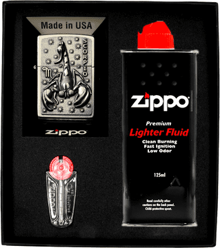 shumee ZIPPO komplet vžigalnikov ZODIAC SCORPIO Škorpijon darilo št. 1