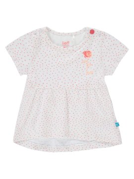 shumee Dekliška obleka s kratkimi rokavi in belimi pikami Lief
