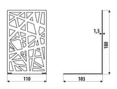 GAMET Podpora AD204, LINES, črna konstrukcija