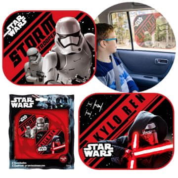 Disney STAR WARS First Order Sončniki za avtomobilska stekla, prevleke s priseski, komplet 2 kosov