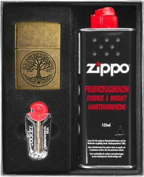 shumee Darilni set vžigalnikov ZIPPO TREE OF LIVE ANTIQUE BRASS št. 1
