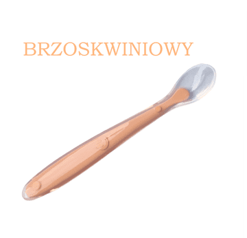 shumee Fleksibilna silikonska žlička za dojenčke, breskev