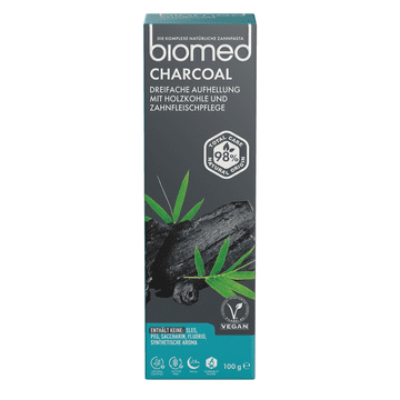 shumee BIOMED CHARCOAL zobna pasta za beljenje zob z aktivnim ogljem brez fluorida 100 g