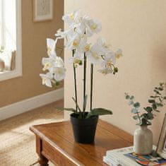 sarcia.eu Bela umetna orhideja, orhideja v loncu, realistična, 3 stebla, velika 62 cm