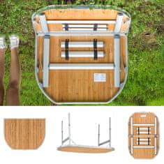 shumee KING CAMP Zložljiva miza iz bambusa 120 x 80 cm