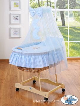 shumee Moses košara z baldahinom - Lahko noč modra