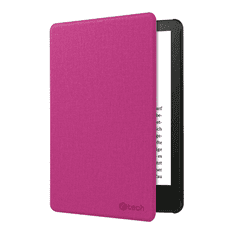 C-TECH PROTECT etui za Amazon Kindle PAPERWHITE 2024/COLORSOFT, funkcija WAKE/SLEEP, trda vezava, AKC-21, malina