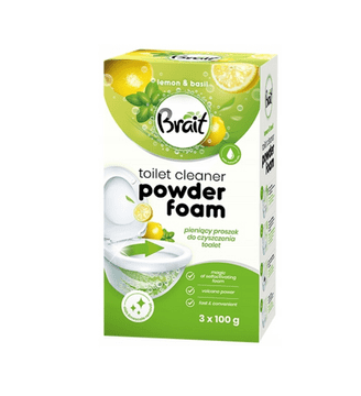 shumee BRAIT Volcano penasti čistilni prašek za stranišča z vonjem limone in bazilike 3x100g