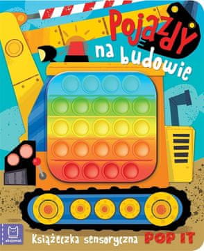 shumee Vozila na gradbišču. Senzorična knjiga POP IT