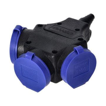 Orno Podaljšek, odporen proti brizganju vode, 3x2P+Z, 16A, IP44 OR-AE-13209(GS) schuko