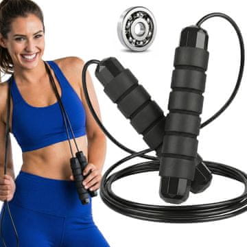 sarcia.eu Nastavljiva skakalna vrv za odrasle, skakalna vrv za vadbo, kardio fitnes vadba