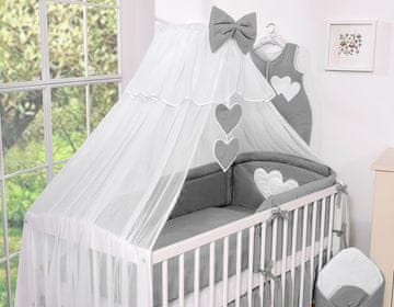 Bobono Šifon komarnik - Hanging Hearts antracit