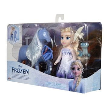 Alltoys Ledeno kraljestvo Mini lutka Elsa 15 cm in čarobni konj Nokk