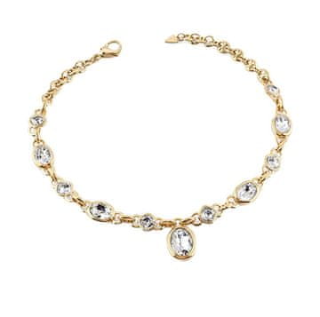 Guess Luksuzna ogrlica s prozornimi kristali Mamounia JUBN05310JWYGT/U