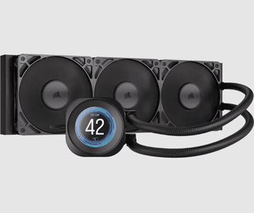 Corsair NAUTILUS vodno hlajenje za procesor, LCD, 3x 120 mm RS ventilator, PWM, črni (CW-9061033-WW)