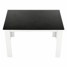 KONDELA Jedilna miza Kraz 120x80 cm - bela/črna