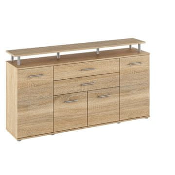 KONDELA Hanola štirivratna komoda s predali