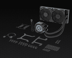 Corsair NAUTILUS vodno hlajenje za procesor, LCD, 2x 120 mm RS ventilator, PWM, črni (CW-9061031-WW)