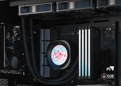Corsair NAUTILUS vodno hlajenje za procesor, LCD, 2x 120 mm RS ventilator, PWM, črni (CW-9061031-WW)