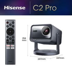 Hisense C2 Pro pametni mini projektor, 4K, 180 W, črno/sivi