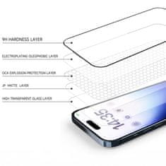 MG Full Glue mat zaščitno steklo na iPhone 16, črno