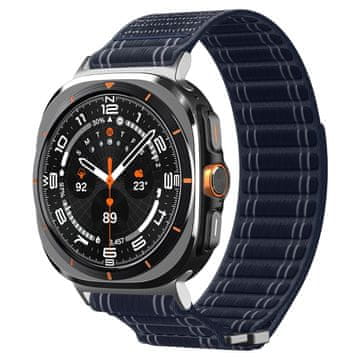 Spigen Pašček iz blaga (ježkast), temno moder - Samsung Galaxy Watch Ultra 47 mm