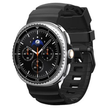 Spigen Silikonski pašček, črn - Samsung Galaxy Watch 8 46mm/44mm/40mm