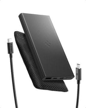 Spigen Prenosni polnilnik Essential 10.000 mAh 22,5 W, črne barve EA2210