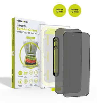 Mobile-origin Zaščita zaslona za zasebnost z enostavnim nanosom, 2 kosa - iPhone 2025 Pro