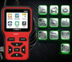 Farrot Diagnostični skener OBD2 vmesnik tester briše osebne kode napak