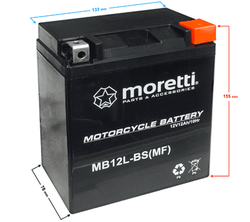 shumee Moretti AGM (Gel) MB12L-BS baterija