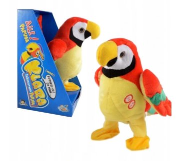 shumee Interaktivna papiga se ponavlja in premika