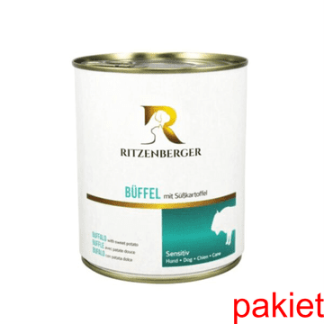 shumee 6 x Bison s sladkim krompirjem 800 g | Veterinarska izdaja | Mokra hrana za pse z alergijami | Ritzenberger Veterinarska izdaja