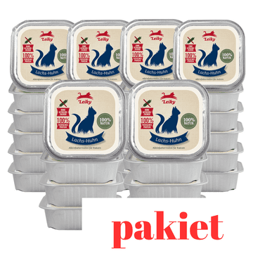 shumee 16 x Losos s piščancem za mačke | mokra hrana | vitamini, minerali, tavrin | Leiky
