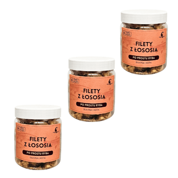 shumee 3x liofilizirani fileji lososa 110 g za pse in mačke | Omega 3 kisline | alergije na hrano | ZDRAV OKUS