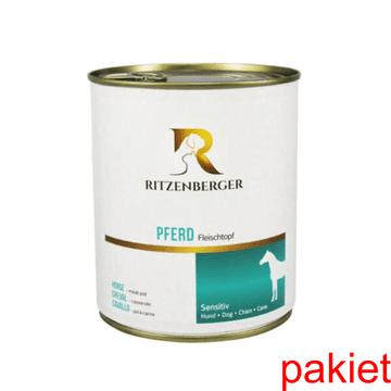 shumee 6 x Konjsko meso 100 % 800 g | veterinarska izdaja | mokra hrana za pse z alergijami | Ritzenberger veterinarska izdaja