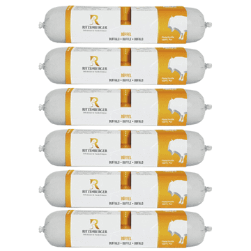 shumee 6 x Bizon | Dvojni zvitki (2x400g) | čisto meso | mokra hrana za pse | Ritzenberger