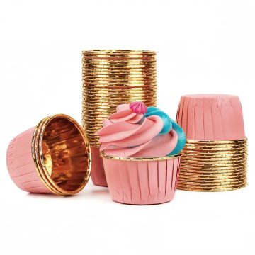 shumee Modelčki za kolačke ROZA ZLATO 50x39 mm / 50 kosov