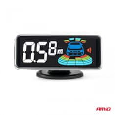 AMIO Parkirni senzorji za vzvratno vožnjo, črni, LED 3D, notranjost amio-03190