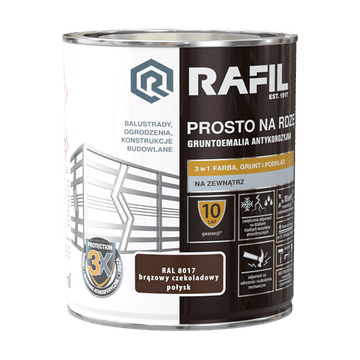 shumee RAFIL ravna do rjasto čokoladno rjava sijajna RAL8017 0,75 l