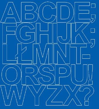 shumee Nalepke samolepilne črke 10 cm nalepke modre mat